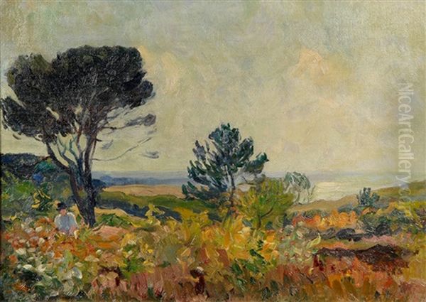 Paysage A Quiberville Oil Painting by Robert Antoine Pinchon