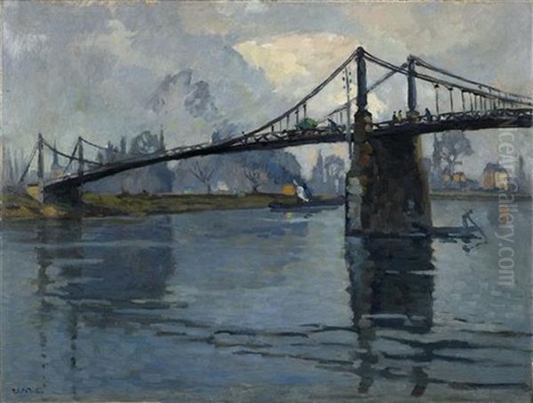 Bridge Over The River Oil Painting by Robert Antoine Pinchon