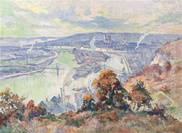 La Seine A Rouen En Automne by Robert Antoine Pinchon