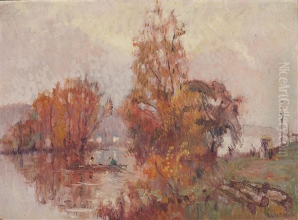 Canotage Sur La Seine En Automne Oil Painting by Robert Antoine Pinchon