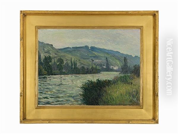 La Seine Vue Du Pres De Rouen Oil Painting by Robert Antoine Pinchon