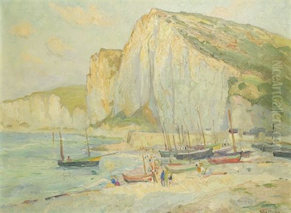 Falaises D'etretat Oil Painting by Robert Antoine Pinchon