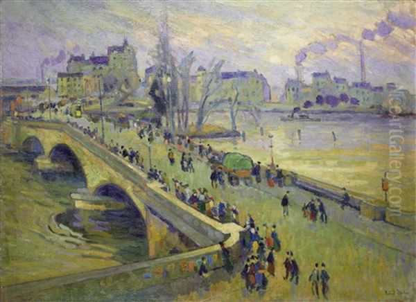 Le Pont Corneille, Rouen Oil Painting by Robert Antoine Pinchon