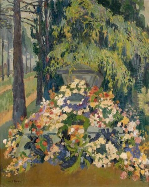 Jete De Fleurs Oil Painting by Robert Antoine Pinchon