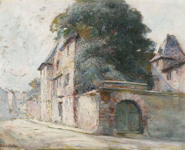 Strassenpartie Mit Stattlichem Haus In Der Normandie Oil Painting by Robert Antoine Pinchon