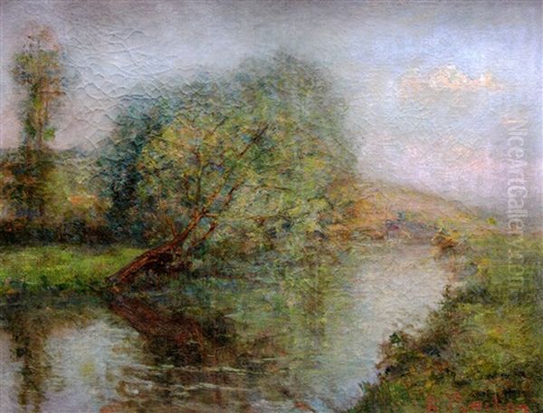 Paysage A La Riviere Oil Painting by Robert Antoine Pinchon