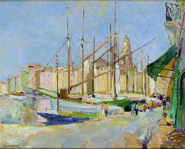 Port De St.tropez Oil Painting by Robert Antoine Pinchon