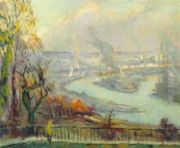 Rouen, Depuis Le Panorama De Canteleu Oil Painting by Robert Antoine Pinchon