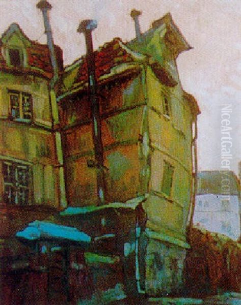 Vieille Rue De Rouen Oil Painting by Robert Antoine Pinchon