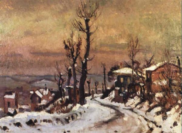 Neige Sur Bois-guillaume Oil Painting by Robert Antoine Pinchon