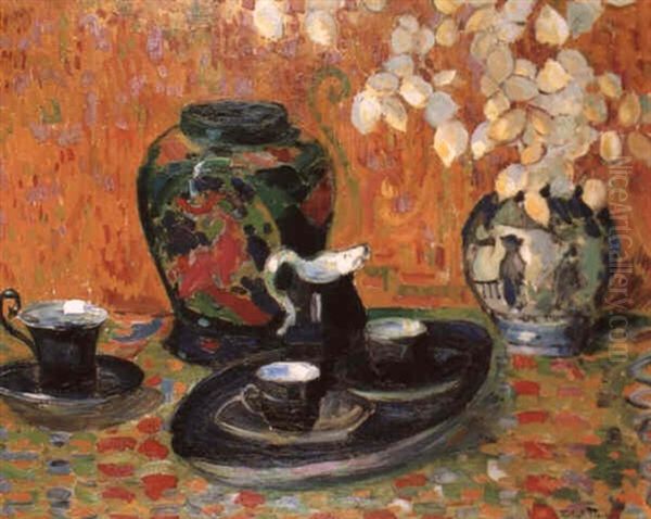 Nature Morte Aux Vases De Chine Oil Painting by Robert Antoine Pinchon