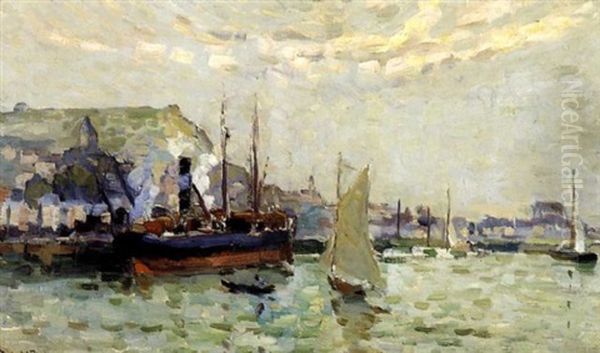 Le Port De Saint-valery En Caux Oil Painting by Robert Antoine Pinchon