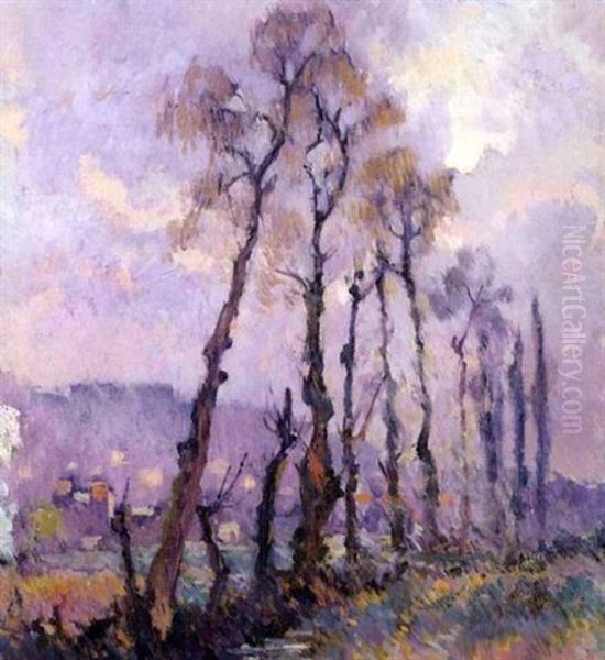 L'allee D'arbres (temps D'orage) Oil Painting by Robert Antoine Pinchon