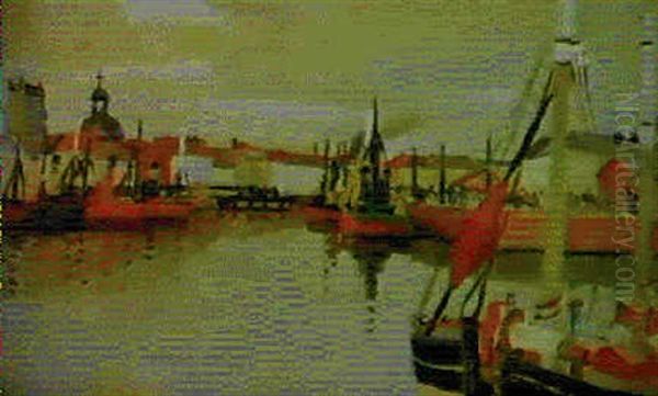 Bateaux Au Port Oil Painting by Robert Antoine Pinchon