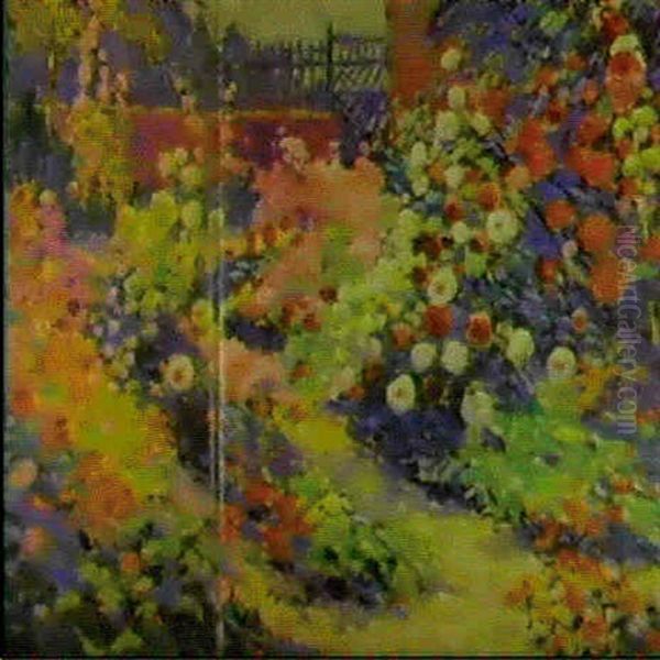 Jardin De Roses Oil Painting by Robert Antoine Pinchon