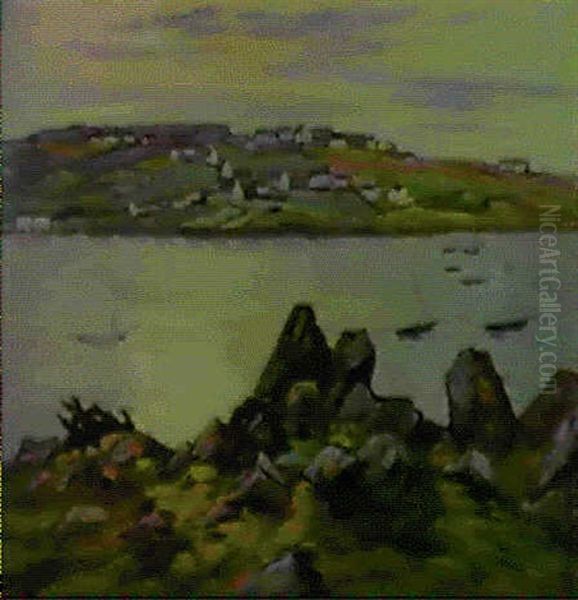 La Cote De Saint-jean Du Doigt (soleil Couchant) Oil Painting by Robert Antoine Pinchon