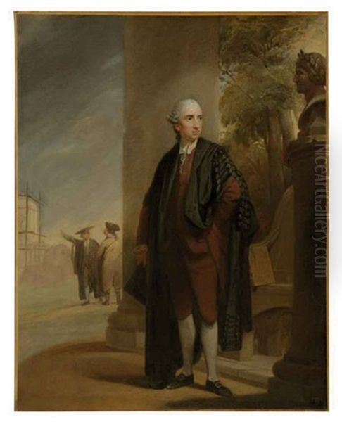 Portrait Of William Bowles Esq. Of Hale House Near Salisbury, In Graduation Robes Oil Painting by Robert Edge Pine