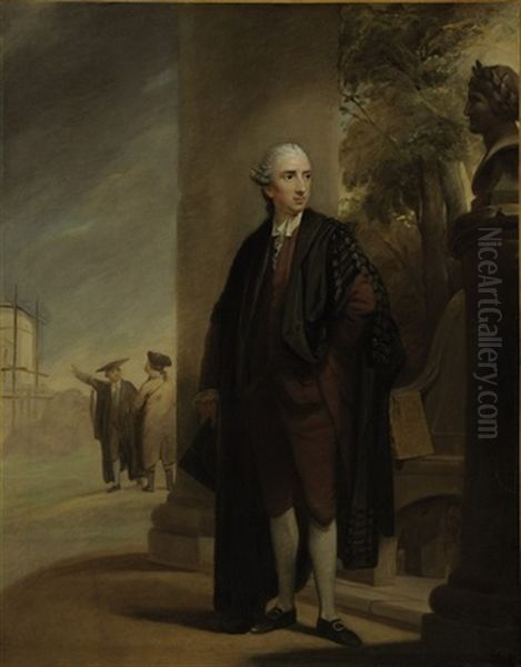 Portrait Of William Bowles Esq. Of Hale House Near Salisbury, In Graduation Robes Oil Painting by Robert Edge Pine