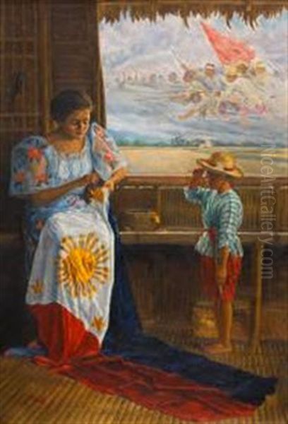 A Young Nation Oil Painting by Jorge Pineda