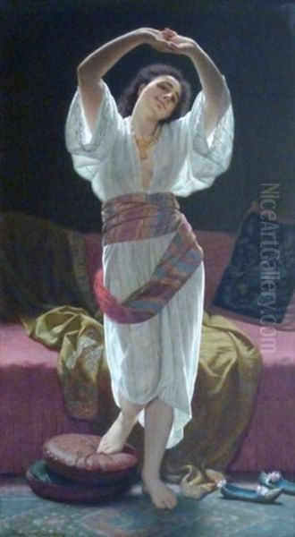 La Danseuse Turque Oil Painting by Louis Emile Pinel De Grandchamp