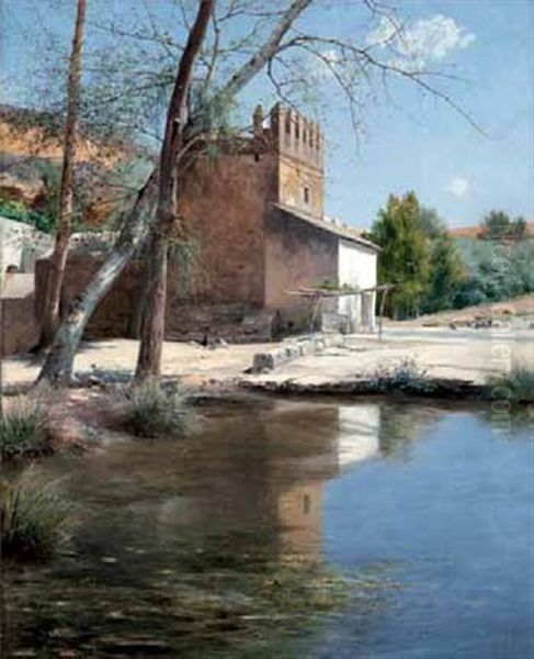 Molino De Alcala Oil Painting by Jose Pinelo Llull