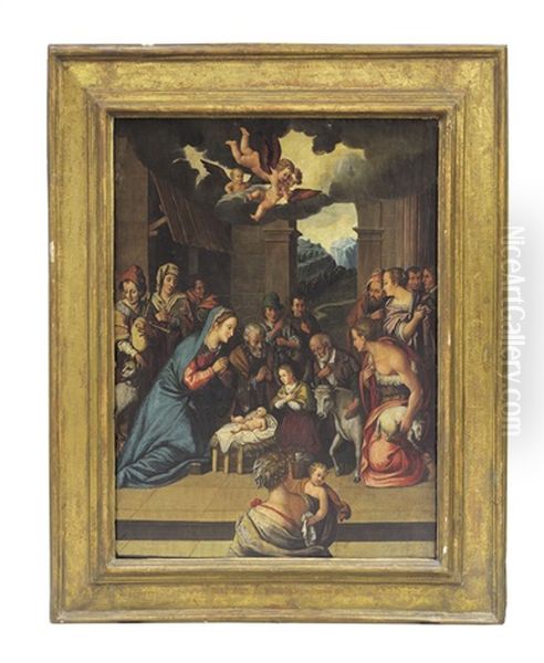 Adorazione Dei Pastori Oil Painting by Marco da Siena Pino