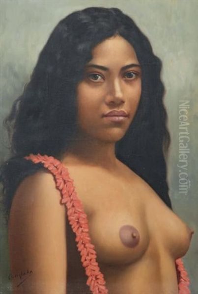 Jeune Fille Des Iles Oil Painting by Luis Anglada Pinto