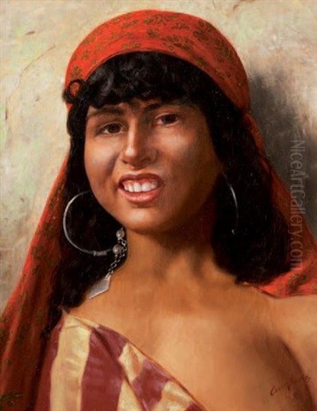 Portrait D'orientale Oil Painting by Luis Anglada Pinto