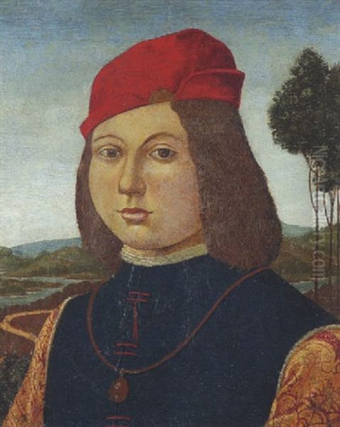 Bildnis Eines Knaben Mit Roter Mutze Oil Painting by Bernardino Betti Pinturicchio