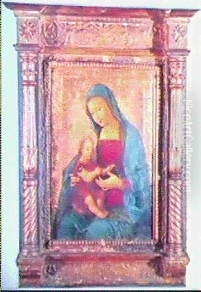 Madonna Col Bambino Oil Painting by Bernardino Betti Pinturicchio