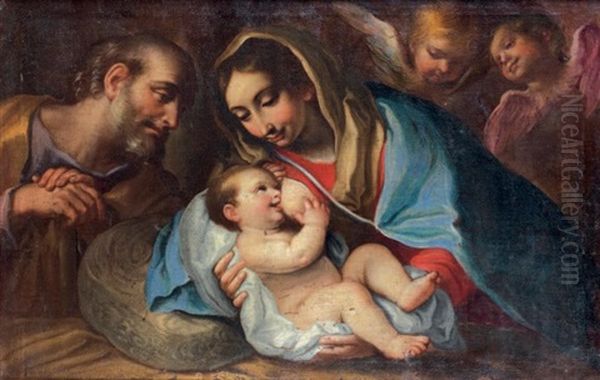 Sainte Famille Oil Painting by Domenico Piola