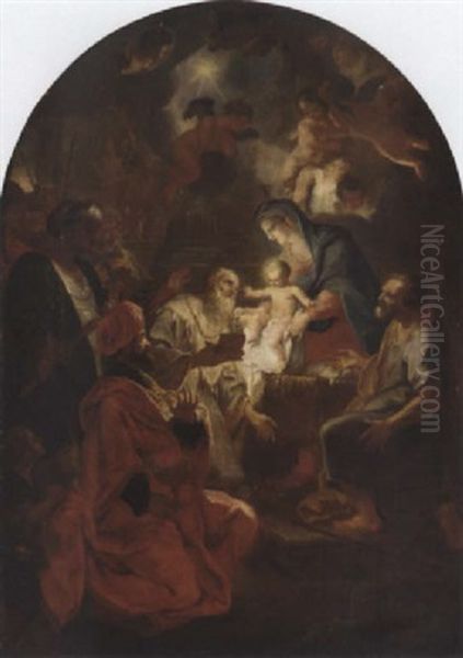 The Adoration Of The Magi Oil Painting by Domenico Piola