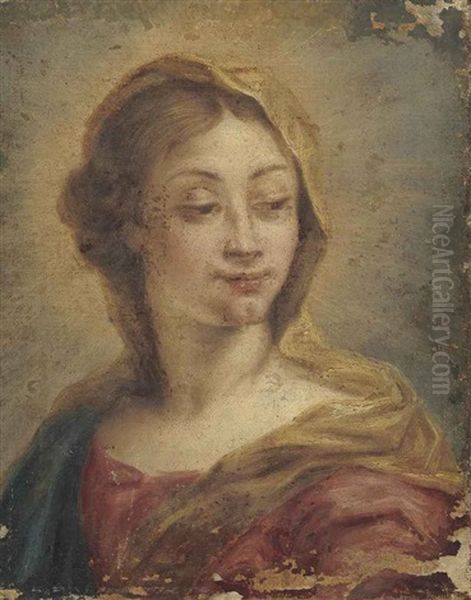 The Madonna Oil Painting by Paolo Girolamo Piola