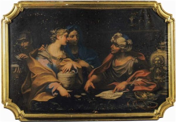 La Maddalena Acquista Unguenti Per Cristo Oil Painting by Paolo Girolamo Piola