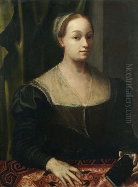 Portrait De Femme Au Livre Oil Painting by Sebastiano Del Piombo