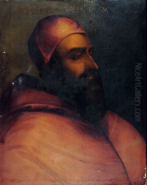 Portrait Du Pape Clement Vii Oil Painting by Sebastiano Del Piombo