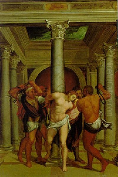 The Flagellation Oil Painting by Sebastiano Del Piombo