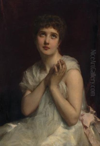 Reverie Oil Painting by Etienne Adolph Piot