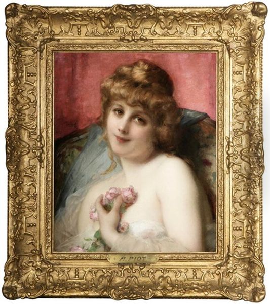 A Secret Admirer Oil Painting by Etienne Adolph Piot