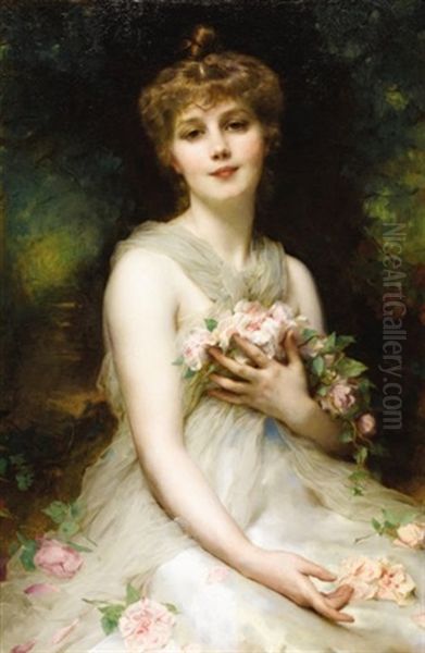 Jeune Femme Oil Painting by Etienne Adolph Piot