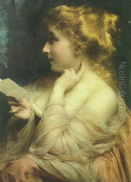 Contemplation Oil Painting by Etienne Adolph Piot