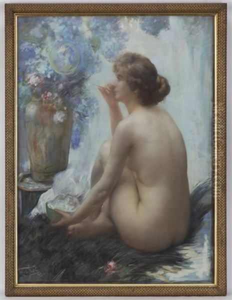 Baigneuse Aux Bulles De Savon Oil Painting by Louis Piot