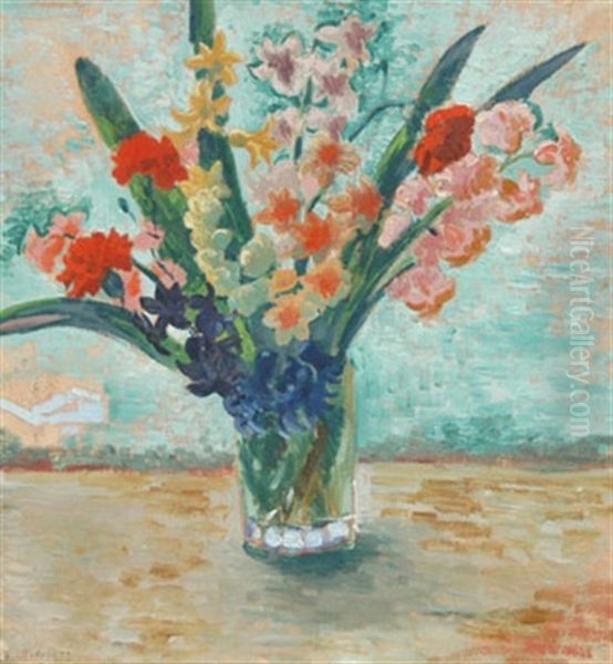 Fleurs Oil Painting by Rene Piot