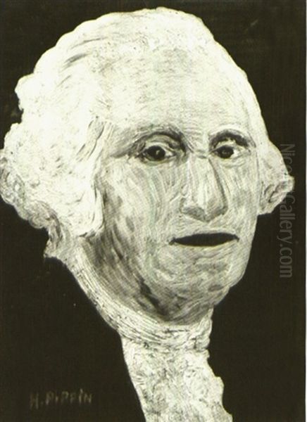 Portrait Of George Washington Oil Painting by Horace Pippin