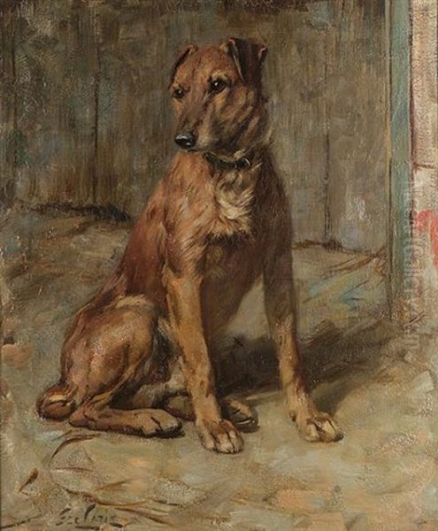 A Favourite Terrier Oil Painting by Sir George Pirie