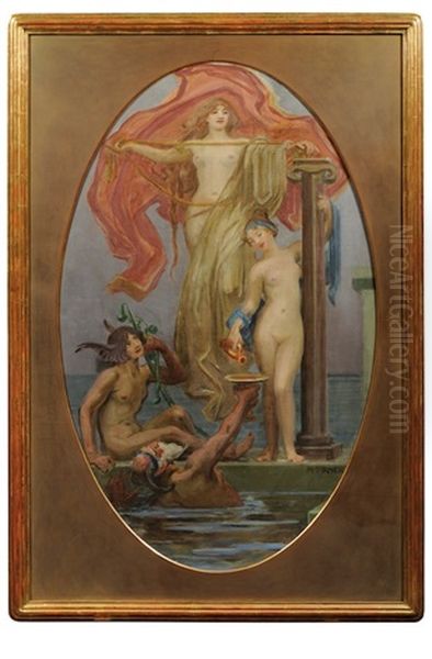 Allegory Oil Painting by Maximilian Pirner