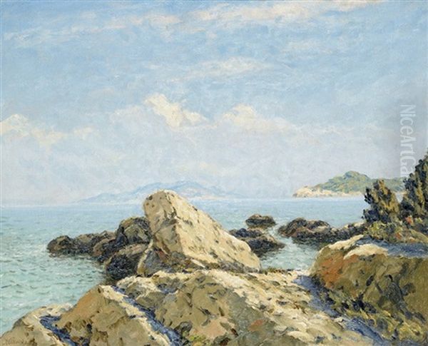 Bord De Mer Oil Painting by Joseph Pisecky