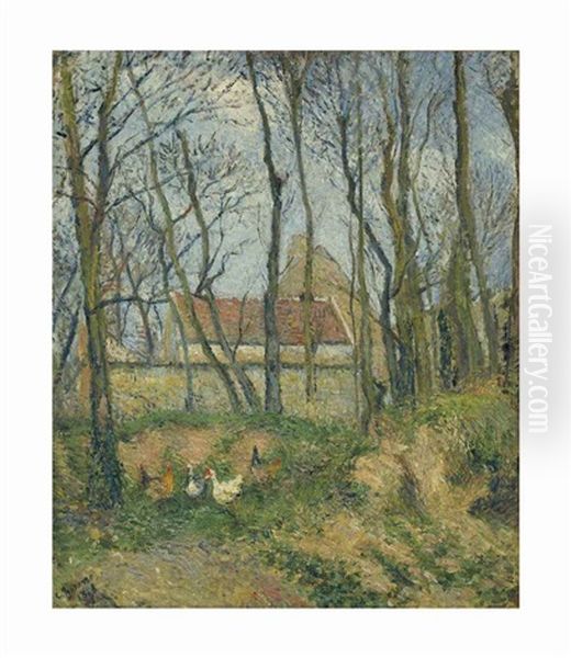 La Sente Des Pouilleux, Pontoise Oil Painting by Camille Pissarro