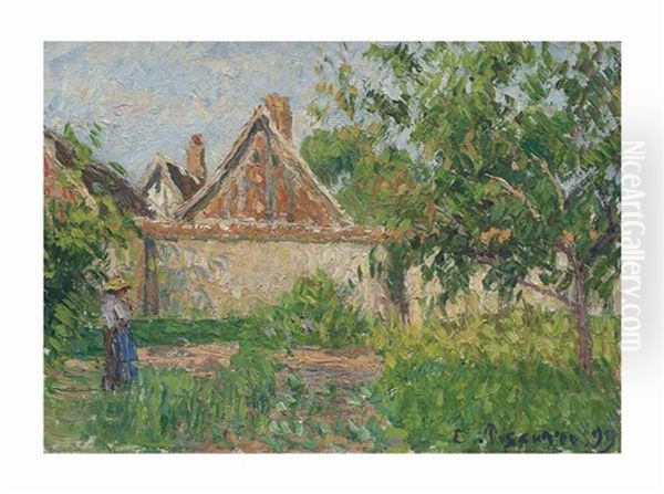 Coin Du Jardin A Eragny Oil Painting by Camille Pissarro