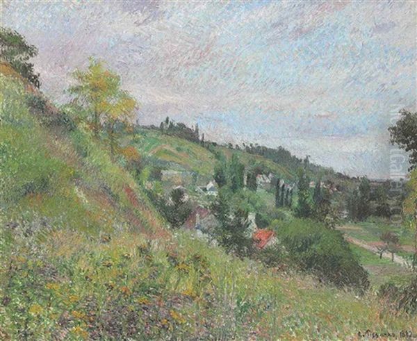 Les Coteaux De Chou, Pontoise Oil Painting by Camille Pissarro